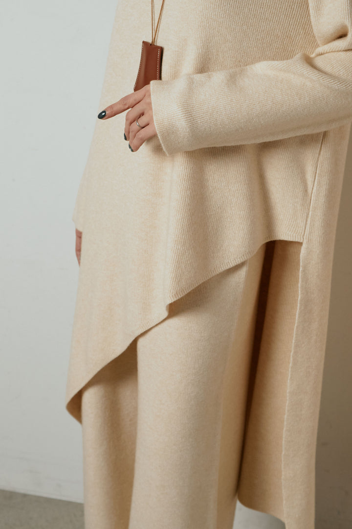 [SET]裾アシンメトリーニットSETUP