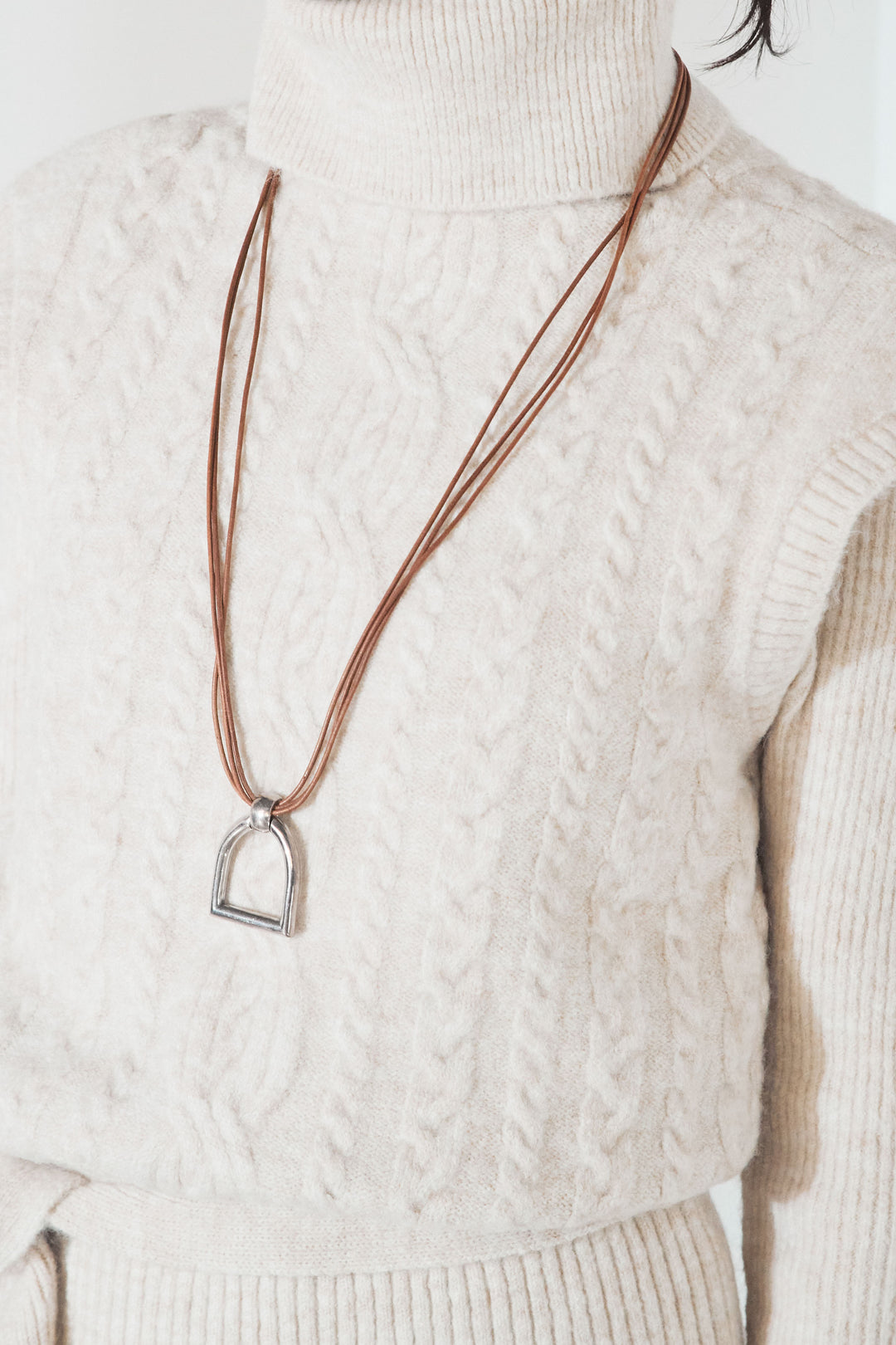 [SET]3ピースハイネックニットベストSETUP