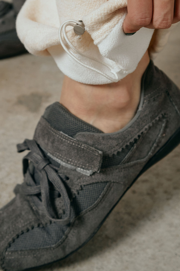 [SET]リブスタンドネックボタントップスSETUP