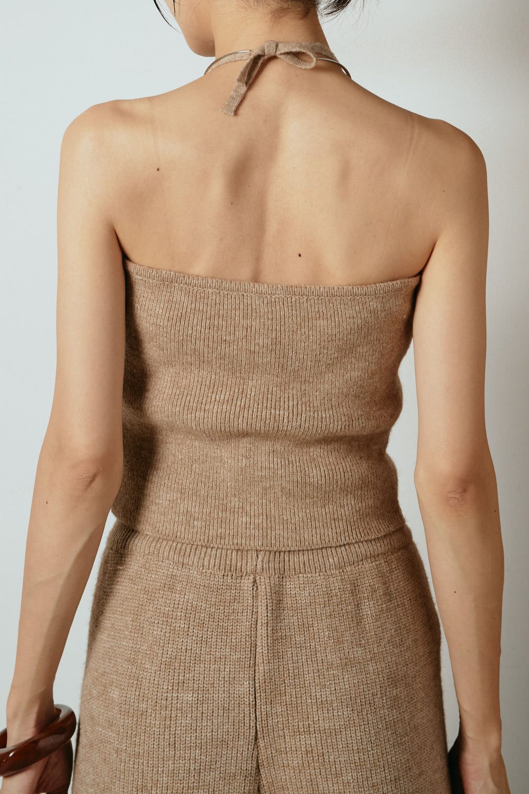 [SET]ホルターネックケーブルニットSETUP