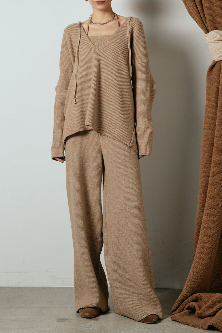 [SET]ホルターネックケーブルニットSETUP