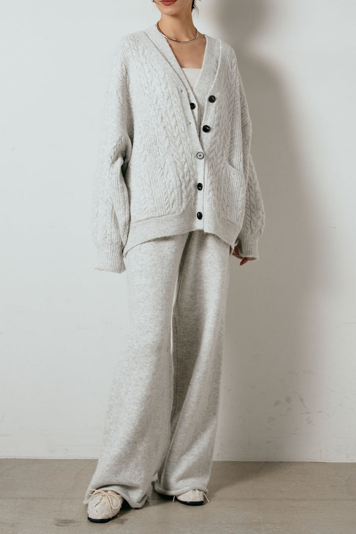 [SET]3ピースフロントボタンニットSETUP