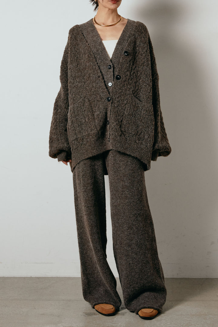 [SET]3ピースフロントボタンニットSETUP