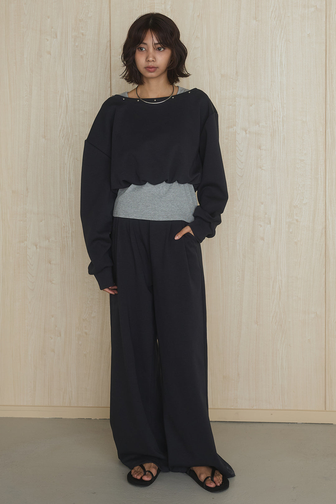 [SET]レイヤード見えスウェットSETUP