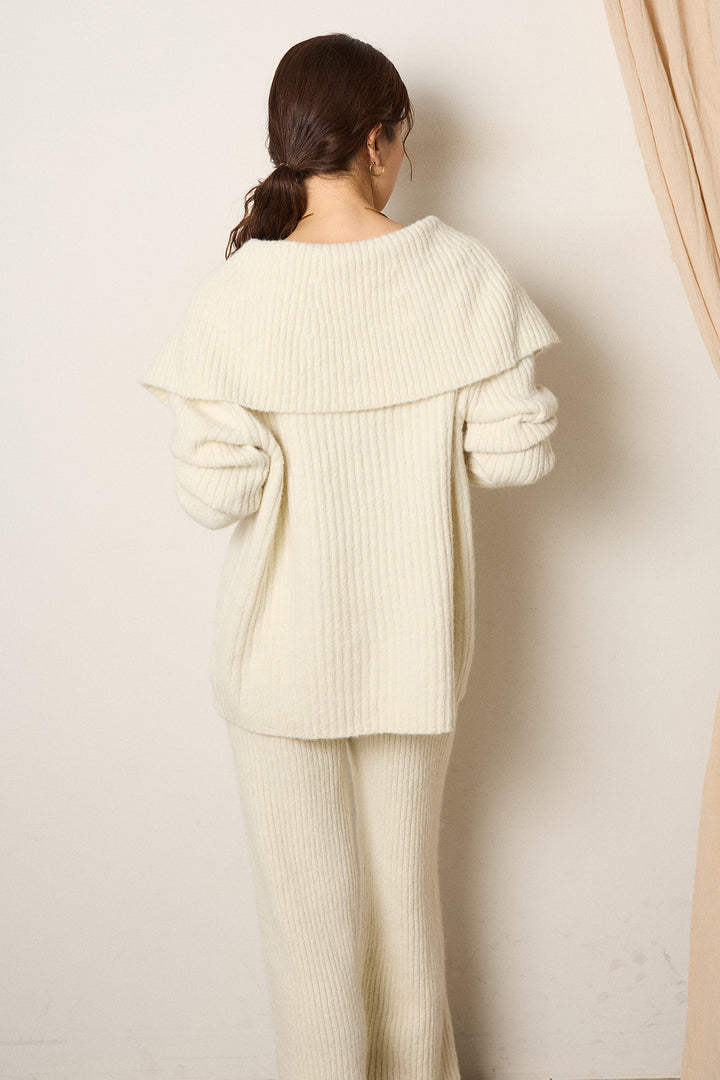 [SET]ハーフジップビックカラーニットSETUP