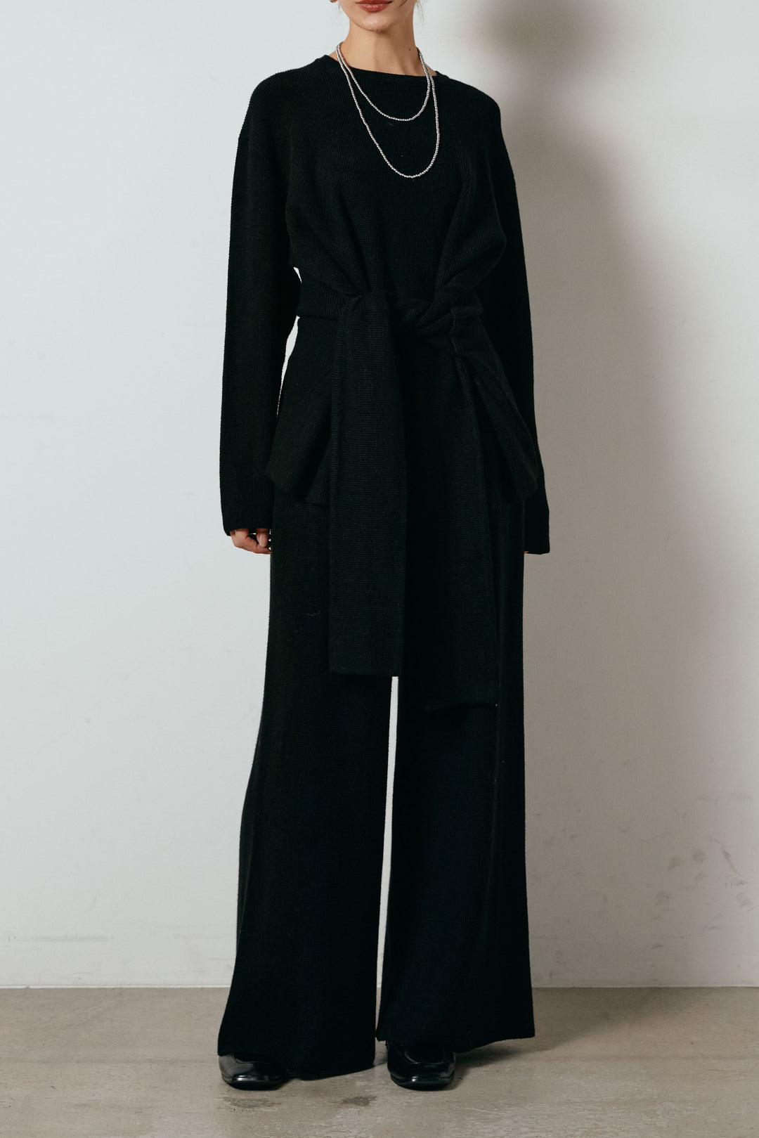 [SET]ウエスト巻きワッフルニットSETUP