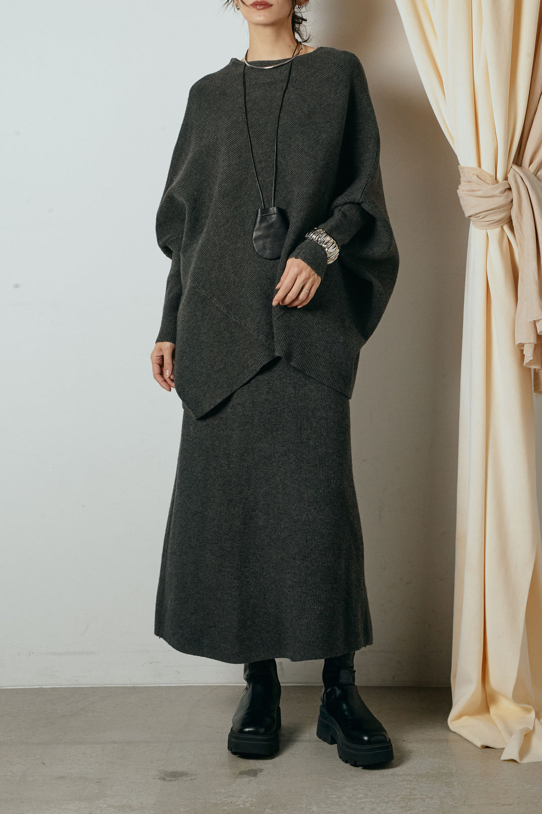 [SET]ドルマンニットスカートSETUP