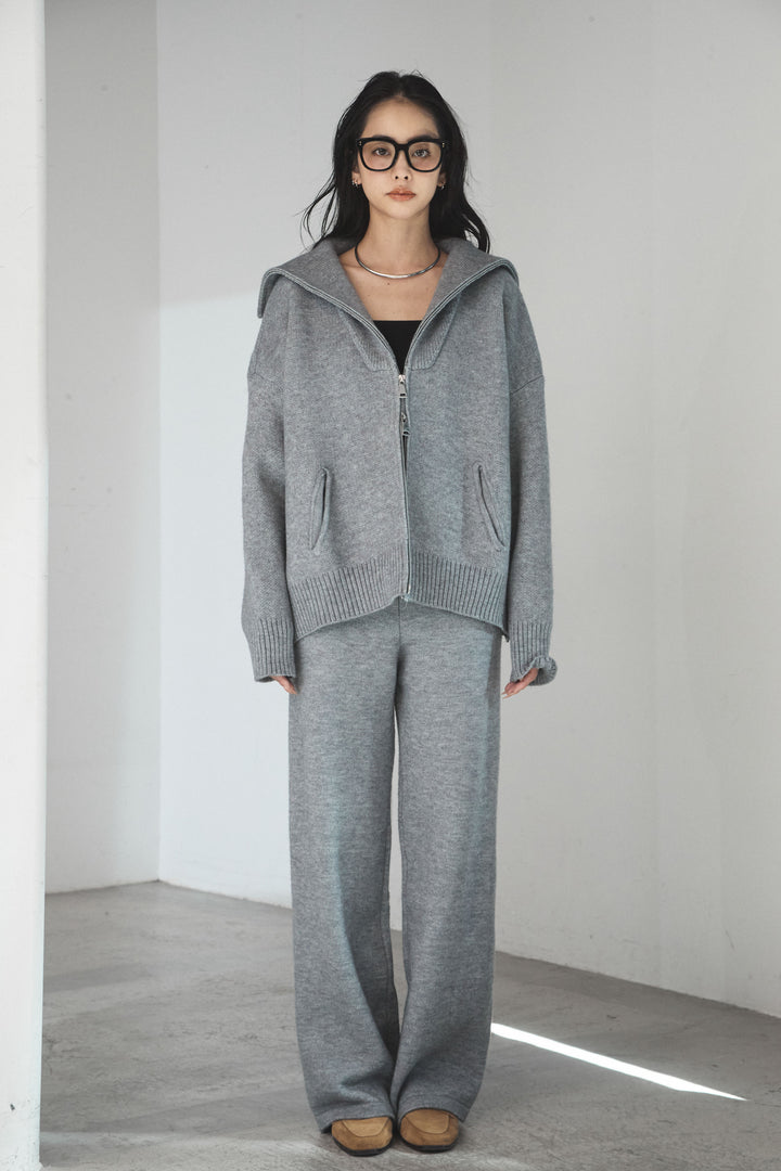 [SET]ビッグカラーダブルジップニットSETUP