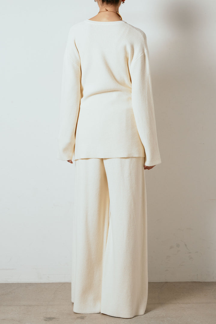 [SET]ウエスト巻きワッフルニットSETUP