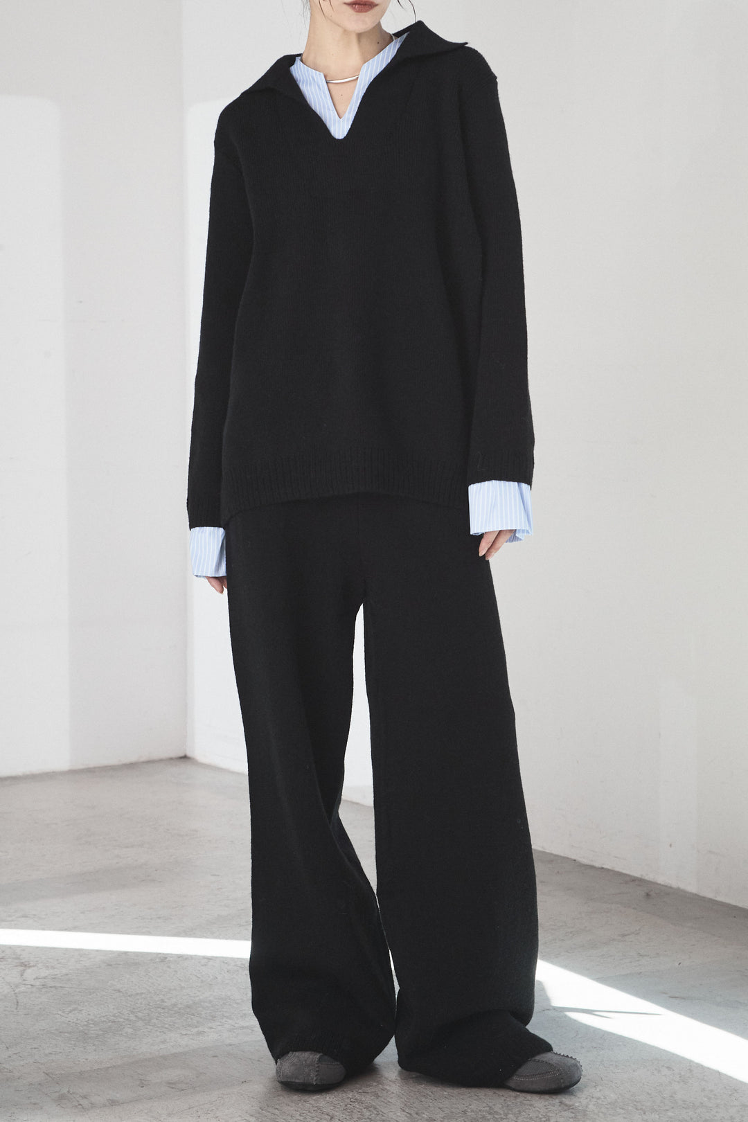 【着回しセット】[SET]ストライプドッキングニットポロSETUP+ストライプドッキングニットポロSETUP(2set)