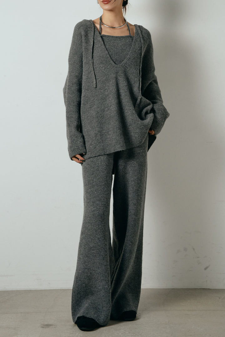 [SET]ホルターネックケーブルニットSETUP