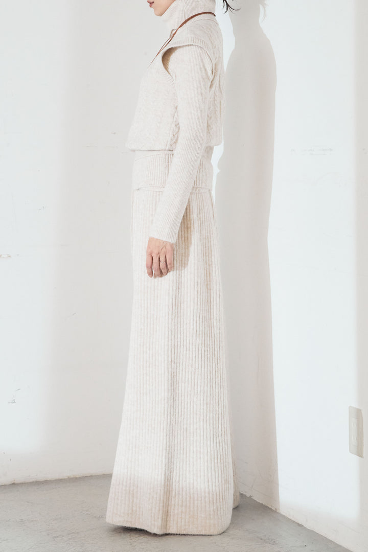 [SET]3ピースハイネックニットベストSETUP