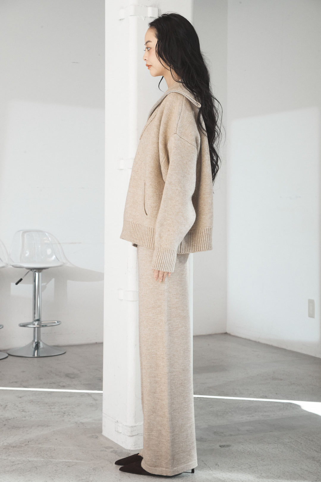 [SET]ビッグカラーダブルジップニットSETUP