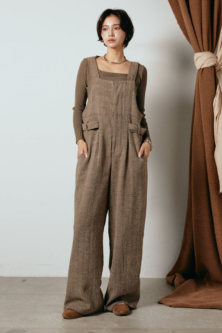 クラシックヘリンボーンサロペット