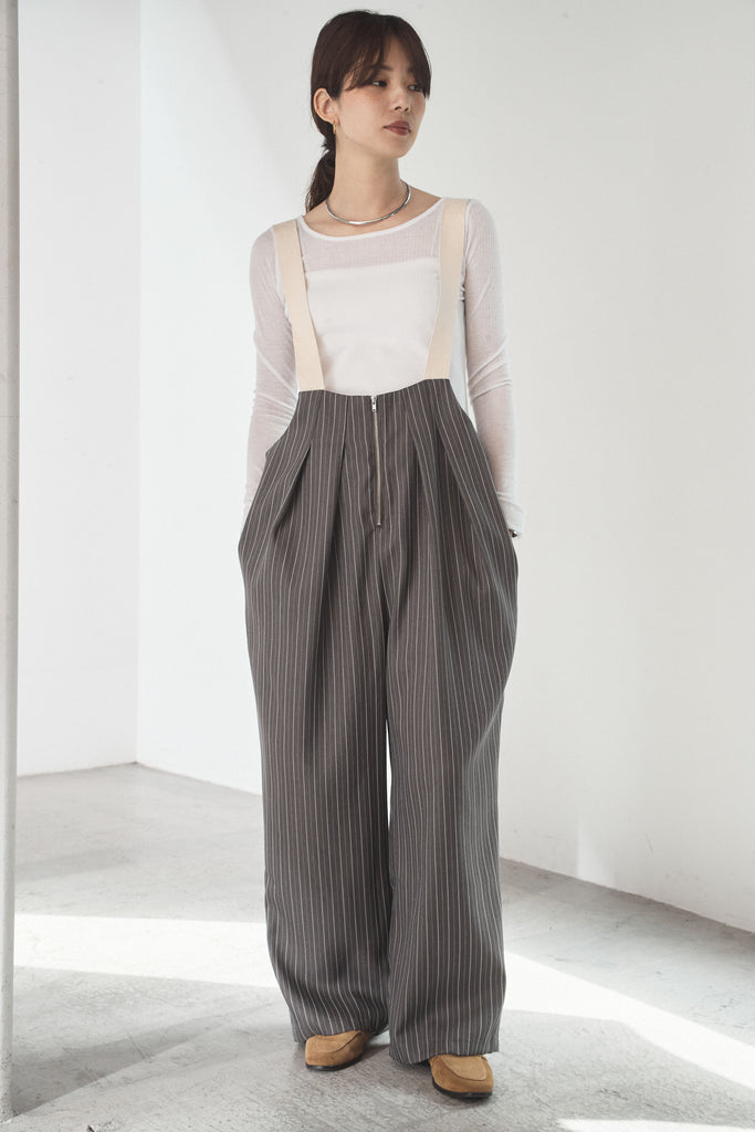 ピンストライプツータックサロペット – ESICA