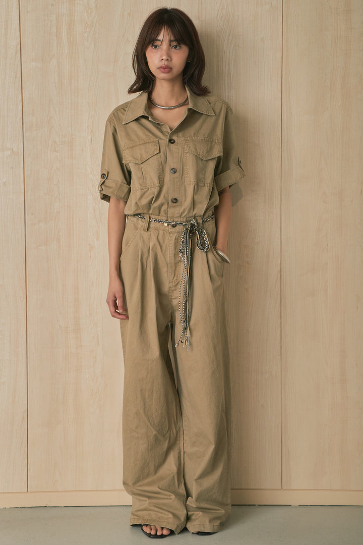 [SET]編み細ベルト付きオールインワン