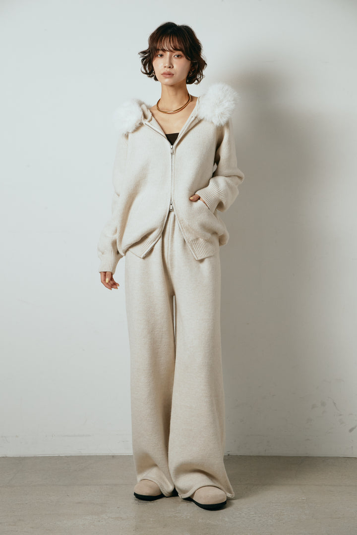 【着回しセット】[SET]ファー付きフーディーニットSETUP+ファー付きフーディーニットSETUP(2set)