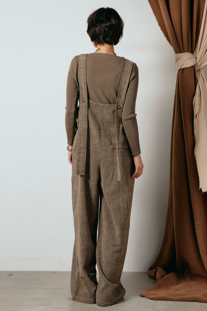 クラシックヘリンボーンサロペット