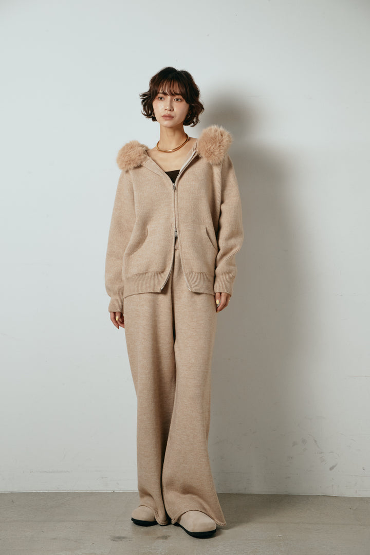 [SET]ファー付きフーディーニットSETUP