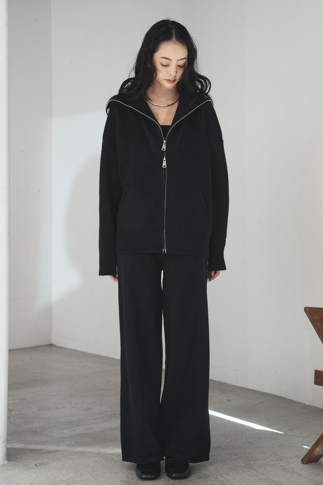 【着回しセット】[SET]ビッグカラーダブルジップニットSETUP+ビッグカラーダブルジップニットSETUP(2set)