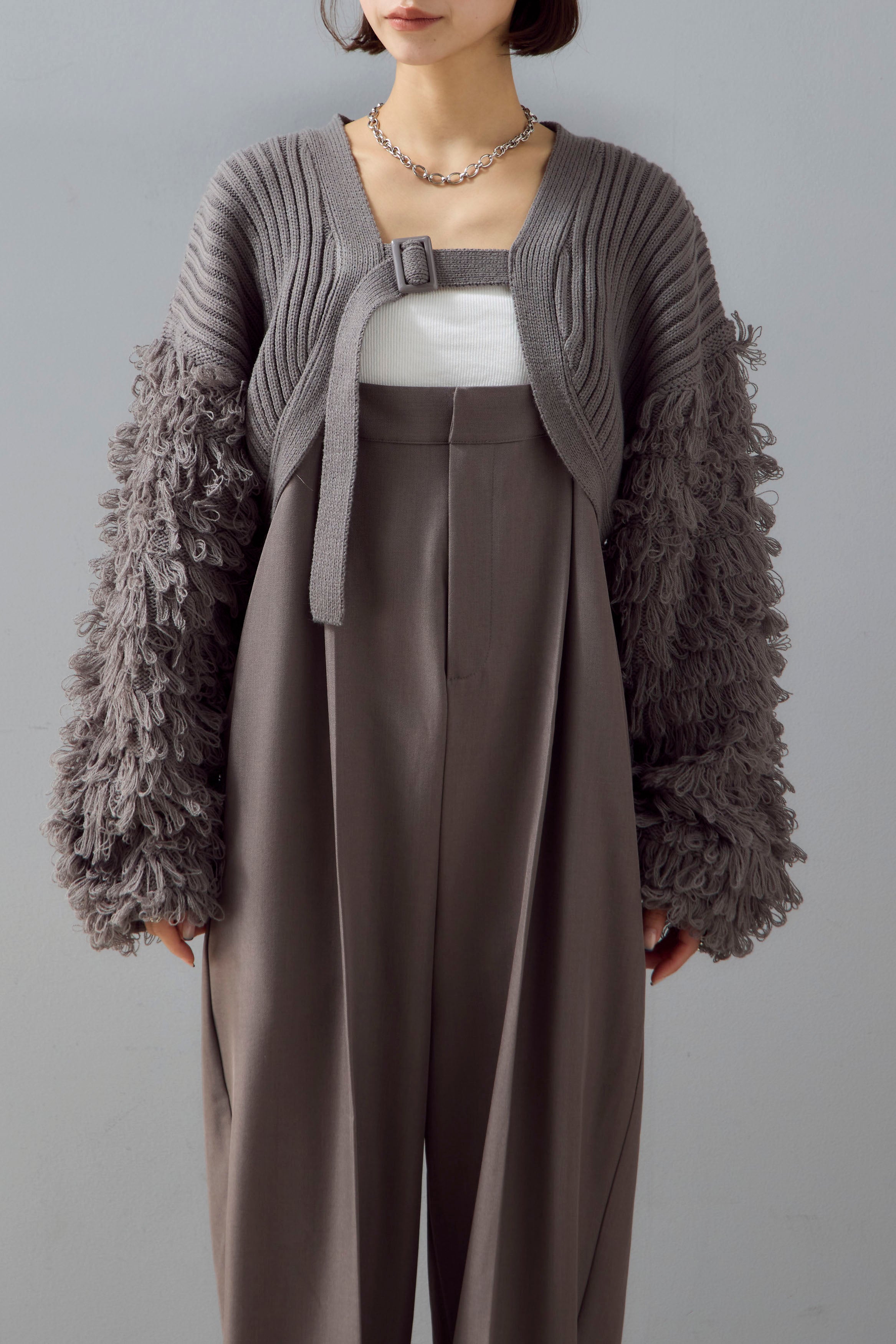 45R ふわふわループニットボレロ 45R ふわふわループニットボレロ 45R表情が豊かなニット: (並び順