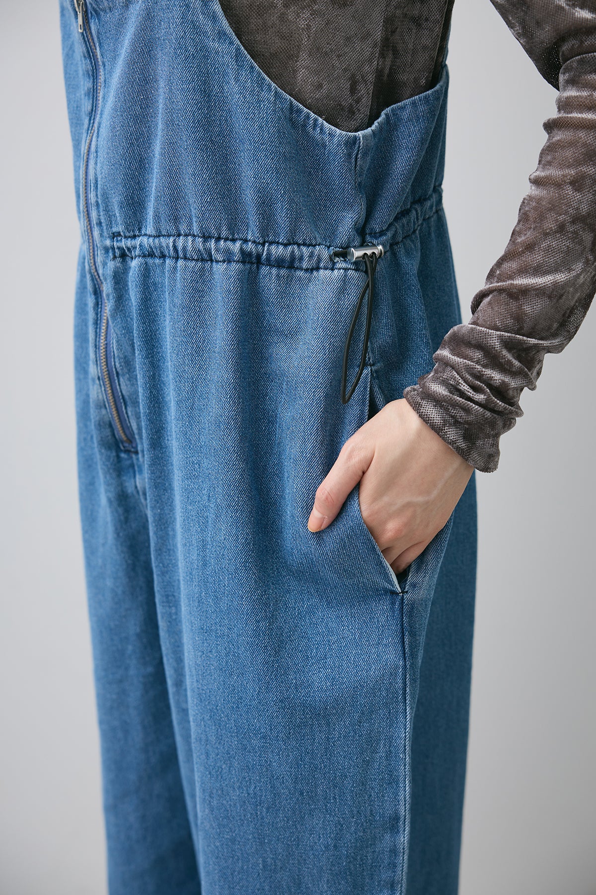 即納】ライトオンスデニムウエストドロストサロペット – ESICA