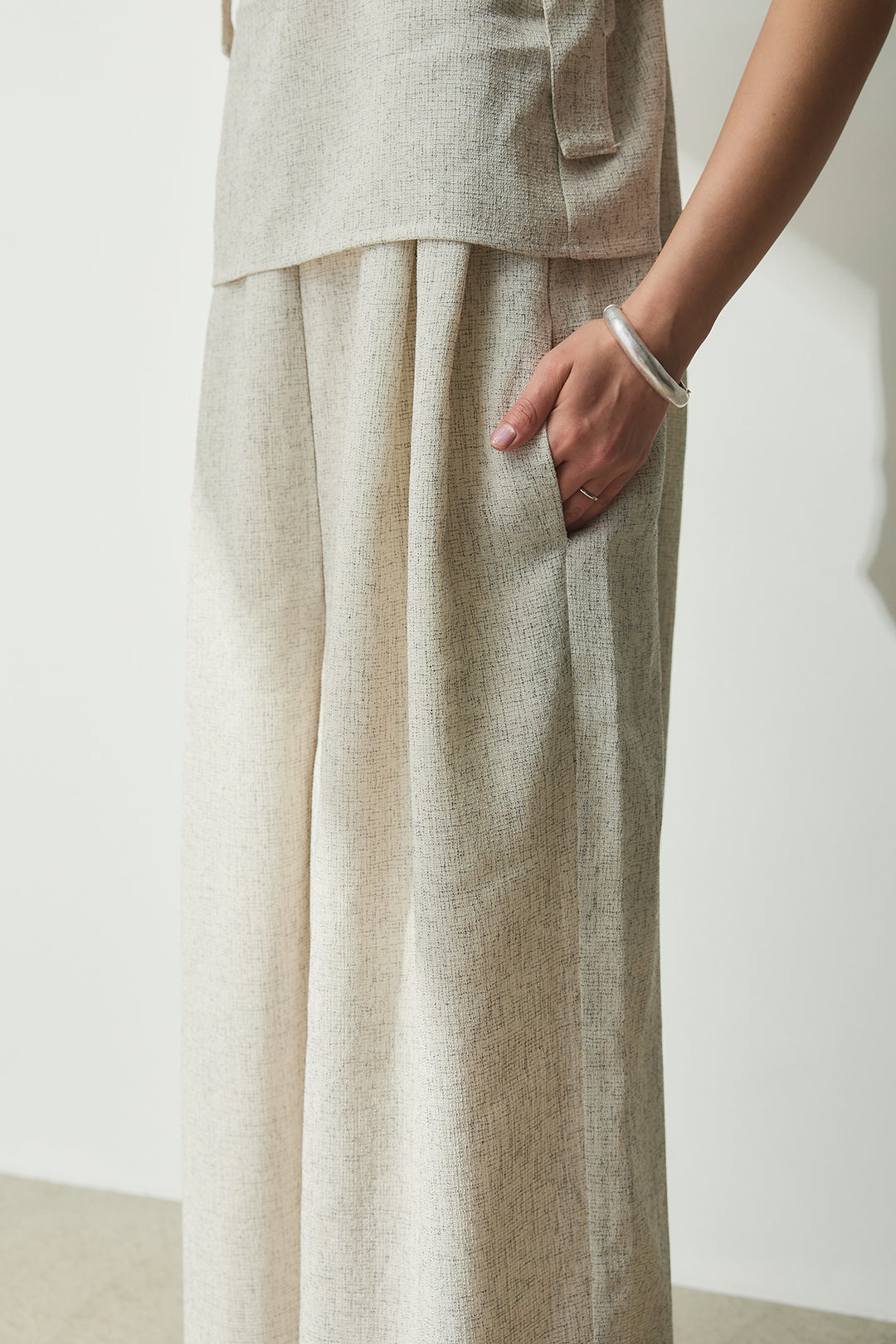 [SET]シャーリングシアータンクxリブタンクSET+ツイードライクケープサロペット(2set)