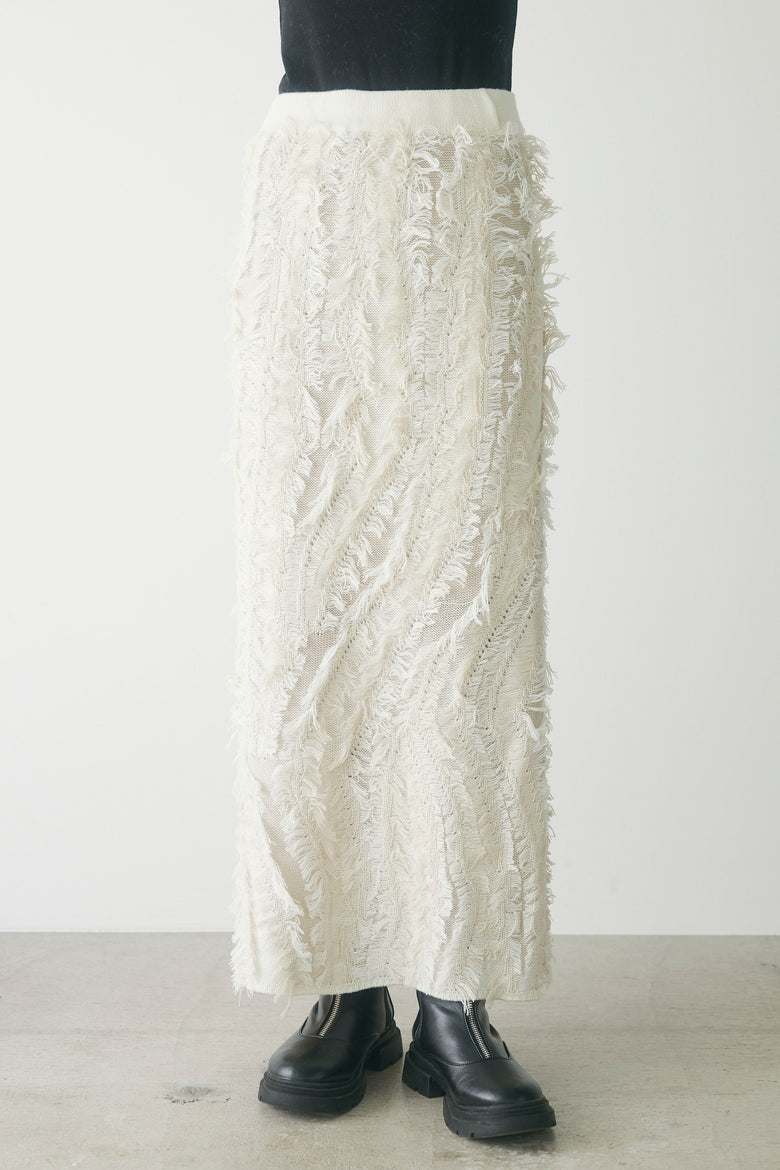 フリンジデザインニットスカート – ESICA 
